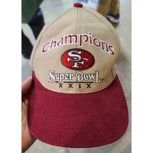 NFL San Francisco 49ers Champions Super Bowl XXIX Snapback Logo Athletic Hat Cap
